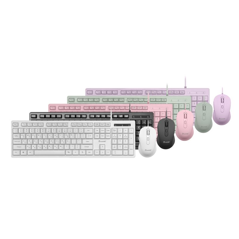 New Wired Keyboard and Mouse Combo for Windows, Full-Size Keyboard and Optical Mouse for PC Laptop Desktop KMC-109UN